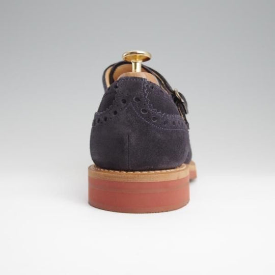 未使用★チャーチ 70G/UK7【貴重★KELBY 3/ダブルモンク/81ラスト】スエード/紺/メンズ/Church's★l295