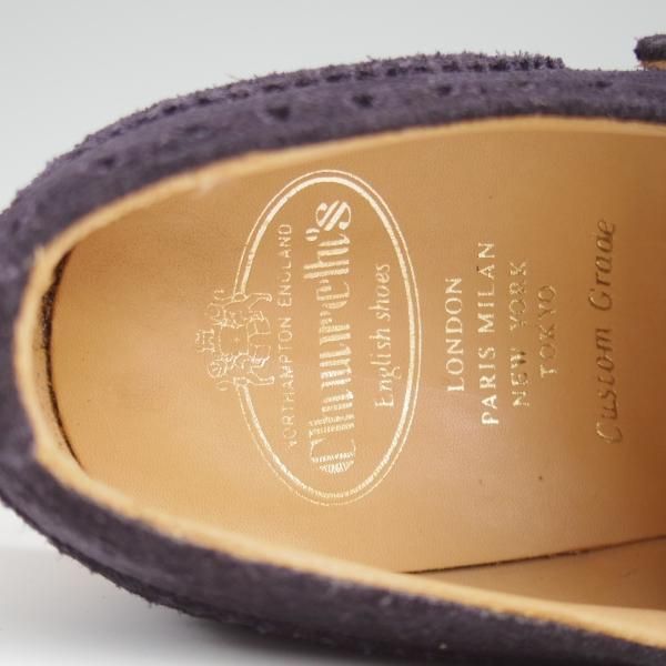 未使用★チャーチ 70G/UK7【貴重★KELBY 3/ダブルモンク/81ラスト】スエード/紺/メンズ/Church's★l295