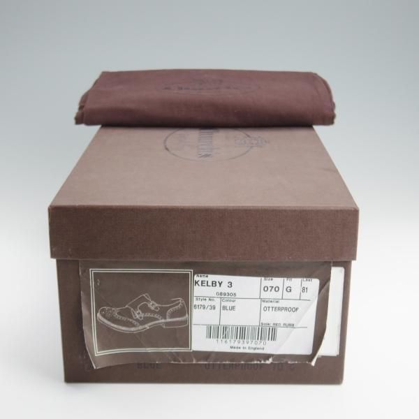 未使用★チャーチ 70G/UK7【貴重★KELBY 3/ダブルモンク/81ラスト】スエード/紺/メンズ/Church's★l295