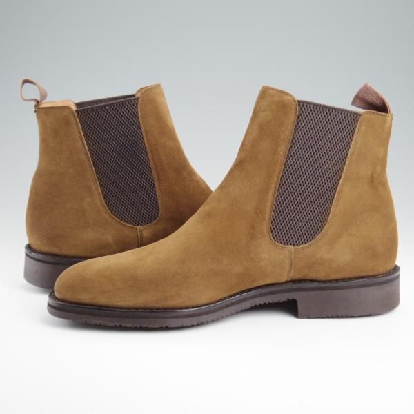 極上★チャーチ 80F/UK8【貴重★38ラスト/4都市ロゴ過渡期/ASTORIA】サイドゴアブーツ/スエード/茶/メンズ/Church's★l298