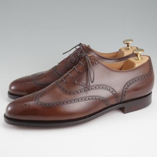 未使用★クロケット&ジョーンズ UK8.5/US9D【貴重★ブルックスブラザーズ別注/Peal&co】フルブローグ/カーフ/濃茶/Crockett&Jones★l300