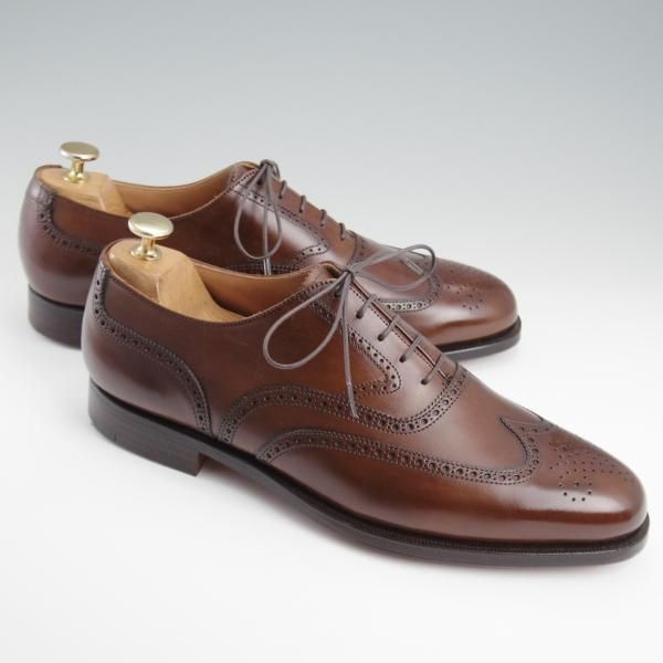 未使用★クロケット&ジョーンズ UK8.5/US9D【貴重★ブルックスブラザーズ別注/Peal&co】フルブローグ/カーフ/濃茶/Crockett&Jones★l300