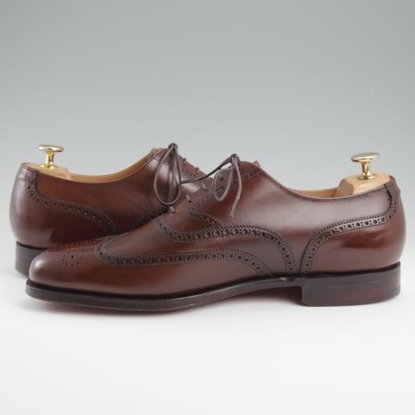 未使用★クロケット&ジョーンズ UK8.5/US9D【貴重★ブルックスブラザーズ別注/Peal&co】フルブローグ/カーフ/濃茶/Crockett&Jones★l300