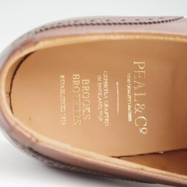 未使用★クロケット&ジョーンズ UK8.5/US9D【貴重★ブルックスブラザーズ別注/Peal&co】フルブローグ/カーフ/濃茶/Crockett&Jones★l300