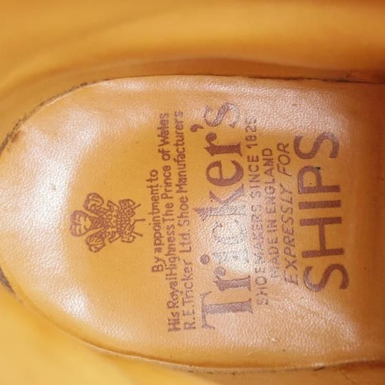 極美品★トリッカーズ SIZE 7【現行定価17万円以上★コードバン/紺/SHIPS別注】カントリーブーツ/M7484/メンズ/Tricker's★l301