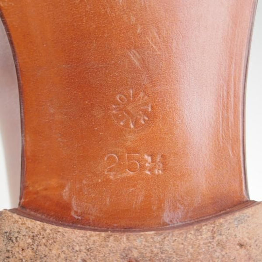 極上★徳島刑務所謹製 SIZE 25.5【ハンドソーンウェルテッド製法★コインローファー/茶】カーフ/メンズ★l304