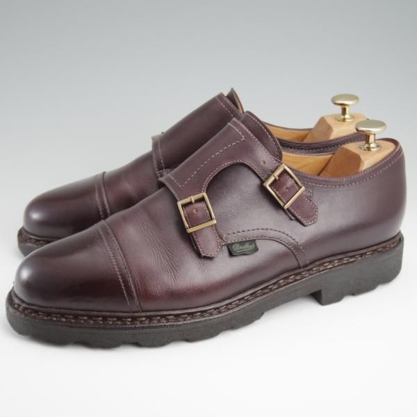 極上★パラブーツ SIZE 8【定価￥96,800-★ウィリアム/WILLIAM】マルシェソール/ダブルモンク/CAFE/カフェ/濃茶/メンズ/Paraboot★l313