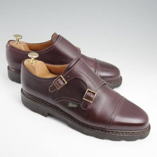 極上★パラブーツ SIZE 8【定価￥96,800-★ウィリアム/WILLIAM】マルシェソール/ダブルモンク/CAFE/カフェ/濃茶/メンズ/Paraboot★l313