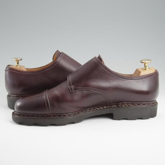 極上★パラブーツ SIZE 8【定価￥96,800-★ウィリアム/WILLIAM】マルシェソール/ダブルモンク/CAFE/カフェ/濃茶/メンズ/Paraboot★l313