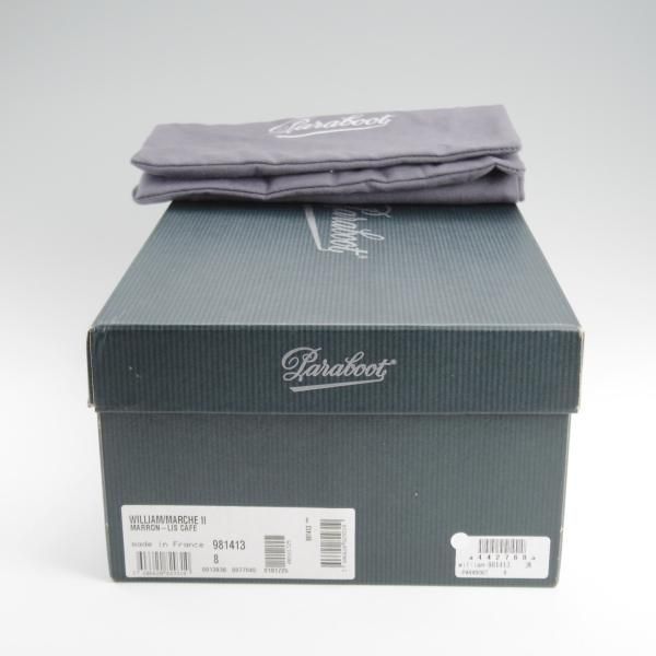 極上★パラブーツ SIZE 8【定価￥96,800-★ウィリアム/WILLIAM】マルシェソール/ダブルモンク/CAFE/カフェ/濃茶/メンズ/Paraboot★l313
