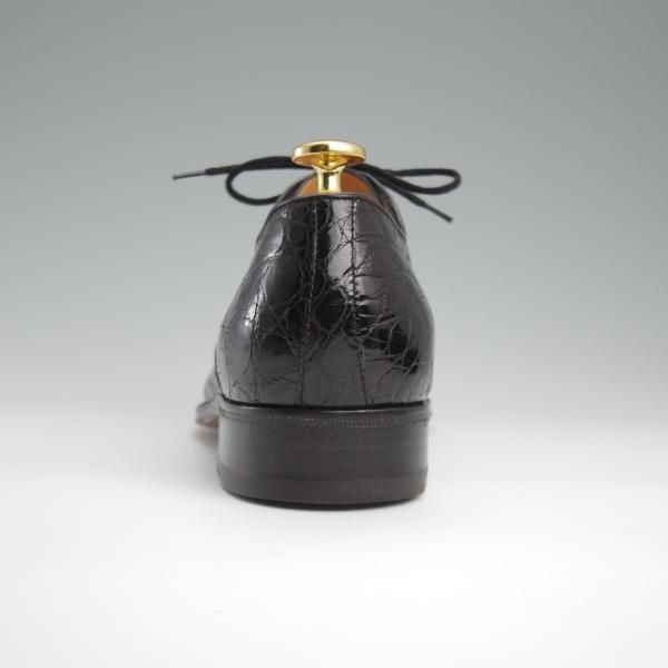 極美品★(伊)タニノクリスチー SIZE 4.5【高額★クロコダイル仕様/ストレートチップ】黒/メンズ/TANINO CRISCI★l335