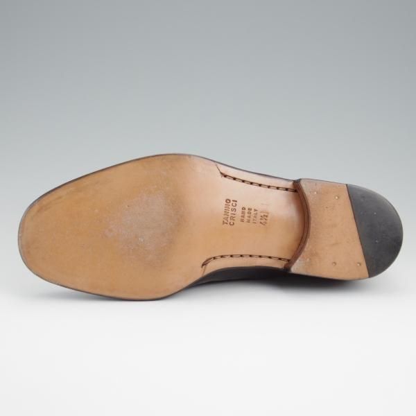 極美品★(伊)タニノクリスチー SIZE 4.5【高額★クロコダイル仕様/ストレートチップ】黒/メンズ/TANINO CRISCI★l335