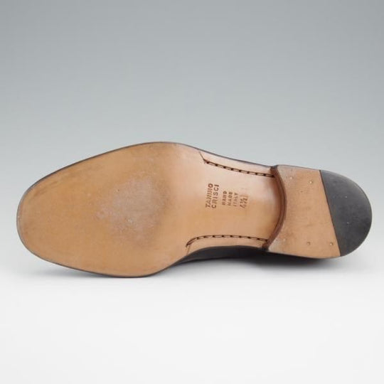 極美品★(伊)タニノクリスチー SIZE 4.5【高額★クロコダイル仕様/ストレートチップ】黒/メンズ/TANINO CRISCI★l335