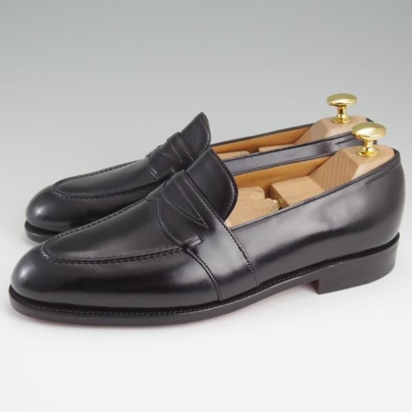 未使用★ジョンロブ 5E【現行オーダー価格￥339,240-★FENCOTE/フルストラップ/コインローファー】4098ラスト/カーフ/黒/JOHN LOBB★l336