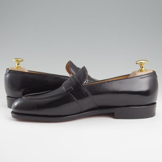 未使用★ジョンロブ 5E【現行オーダー価格￥339,240-★FENCOTE/フルストラップ/コインローファー】4098ラスト/カーフ/黒/JOHN LOBB★l336