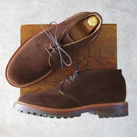 ★トリッカーズ SIZE 7.5【現行モデル定価￥132,000-★チャッカブーツ/m7468】コマンドソール/スエード/濃茶/メンズ/Tricker's★l337