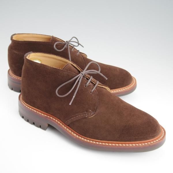 ★トリッカーズ SIZE 7.5【現行モデル定価￥132,000-★チャッカブーツ/m7468】コマンドソール/スエード/濃茶/メンズ/Tricker's★l337