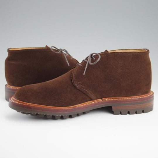★トリッカーズ SIZE 7.5【現行モデル定価￥132,000-★チャッカブーツ/m7468】コマンドソール/スエード/濃茶/メンズ/Tricker's★l337