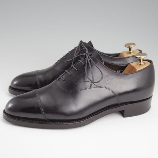 極美品★三陽山長 SIZE 6.5【定価￥91,300-★友二郎/R2010ラスト】ストレートチップ/カーフ/黒/メンズ/TOMOJIRO/Sanyo Yamacho★l338
