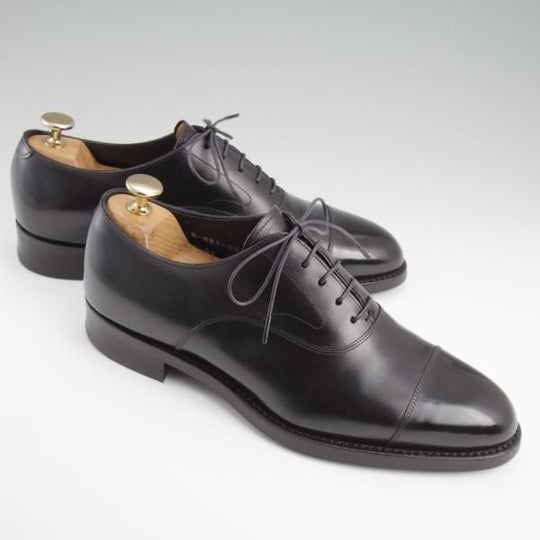 極美品★三陽山長 SIZE 6.5【定価￥91,300-★友二郎/R2010ラスト】ストレートチップ/カーフ/黒/メンズ/TOMOJIRO/Sanyo Yamacho★l338