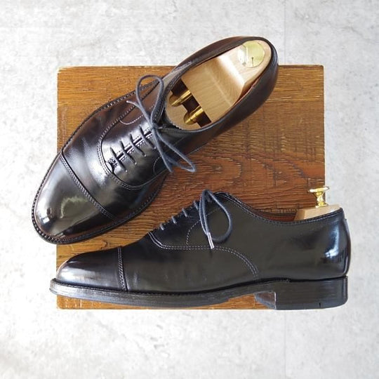 極上★オールデン 7E【定価￥116,600-★ハンプトンラスト/907】ストレートチップ/カーフ/黒/メンズ/ALDEN★l344