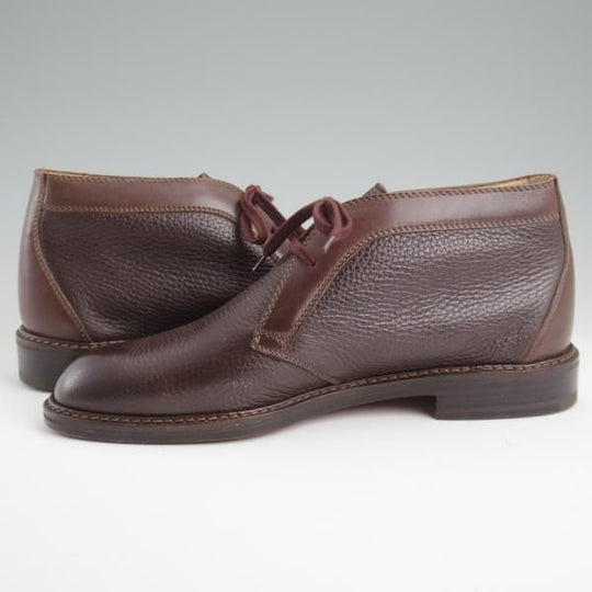 極美品★(伊)GUCCI/グッチ SIZE 40.5【貴重★チャッカブーツ/グレインレザー×カーフ】濃茶/メンズ★l345