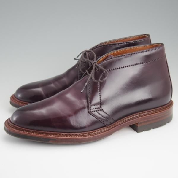 極美品★オールデン 7E【現行定価20万円以上★コードバン仕様/アンティークエッジ/D5706C】バリーラスト/チャッカブーツ/赤茶/ALDEN★l348