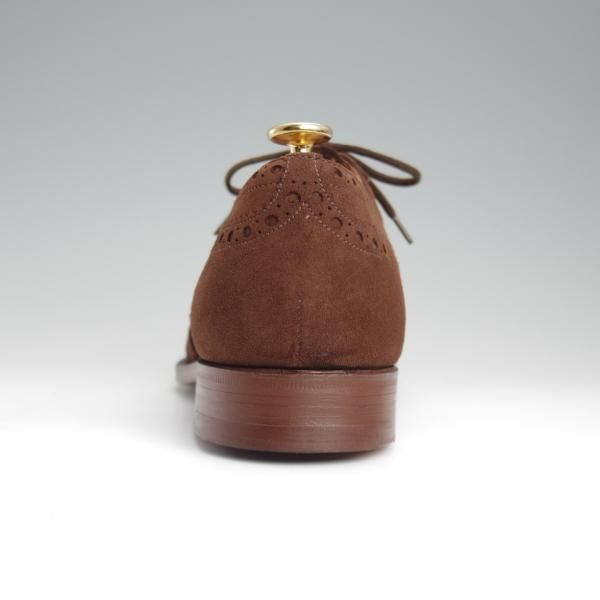 未使用★チャーチ 80F/UK8【旧チャーチ★アンテロープ革/REAL CAPE BUCK/73ラスト】3都市ロゴ/フルブローグ/スエード/濃茶/Church's★l349