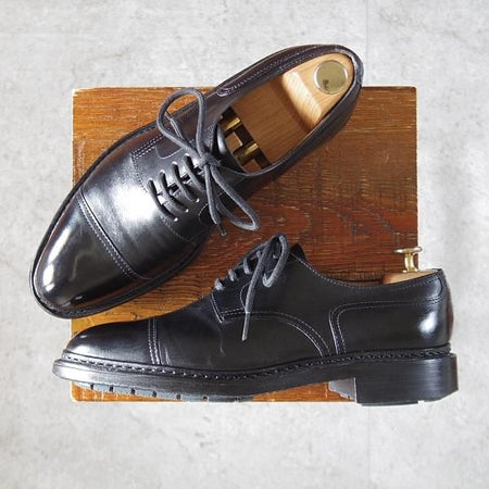 ★ジョンロブ 6.5E【貴重★ノルウィージャンウェルテッド製法/KILMORY/8695ラスト】ストレートチップ/カーフ/黒/メンズ/JOHN LOBB★l350