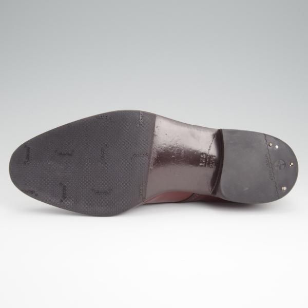 極上★銀座ヨシノヤ SIZE 25.5【小笠原シューズ製★コードバン/ハンドソーンウェルテッド製法】プレーントゥ/赤茶/Yoshinoya★l355