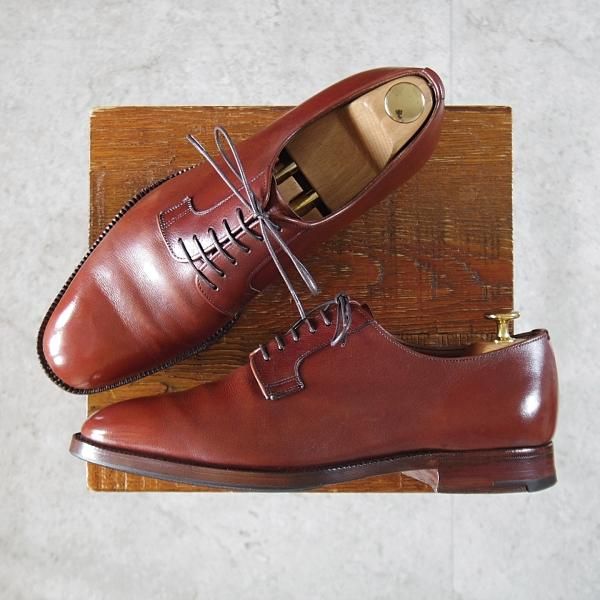 極上★チャーチ 75F/UK7.5【貴重★旧チャーチ最上級/Masterclass/マスタークラス】35ラスト/IBSEN/プレーントゥ/茶/Church's★l359