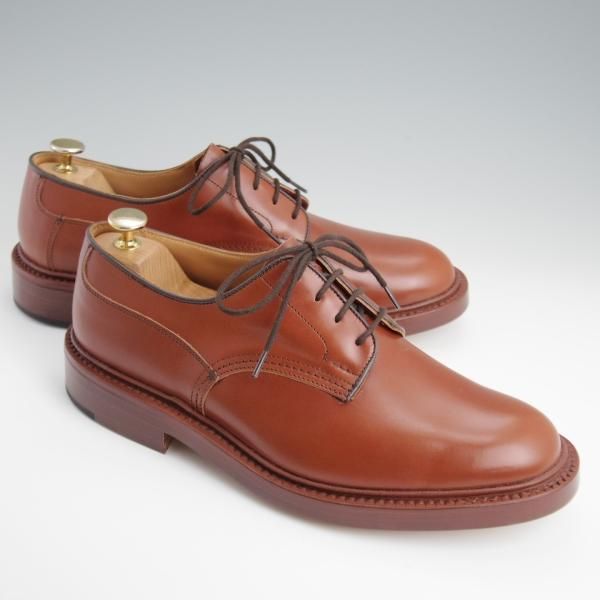 未使用★トリッカーズ SIZE 8.5【定価￥121,000-★Woodstock/マロンアンティーク】5636/プレーントゥ/カーフ/茶/メンズ/Tricker's★l361