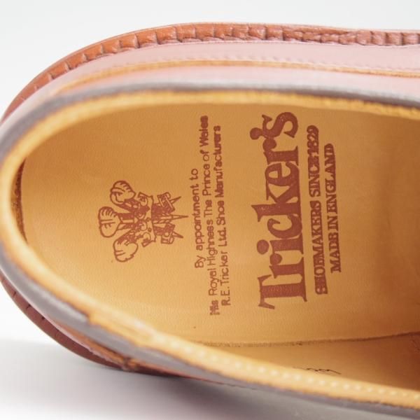 未使用★トリッカーズ SIZE 8.5【定価￥121,000-★Woodstock/マロンアンティーク】5636/プレーントゥ/カーフ/茶/メンズ/Tricker's★l361
