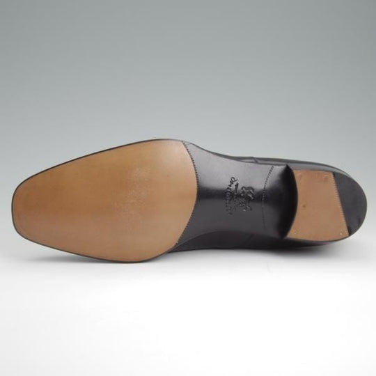 未使用★マニュファクチャーズ SIZE 7.5【定価8万円程度★(仏)デュプイ社のカーフ/パンチドキャップトゥ】黒/Manufacturers★l362