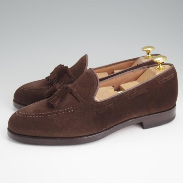 ★クロケット&ジョーンズ 5.5E【定価￥99,000-★CAVENDISH 3/キャベンディッシュ】タッセルローファー/スエード/濃茶/Crockett&Jones★l363