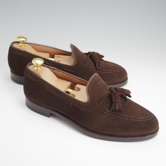 ★クロケット&ジョーンズ 5.5E【定価￥99,000-★CAVENDISH 3/キャベンディッシュ】タッセルローファー/スエード/濃茶/Crockett&Jones★l363