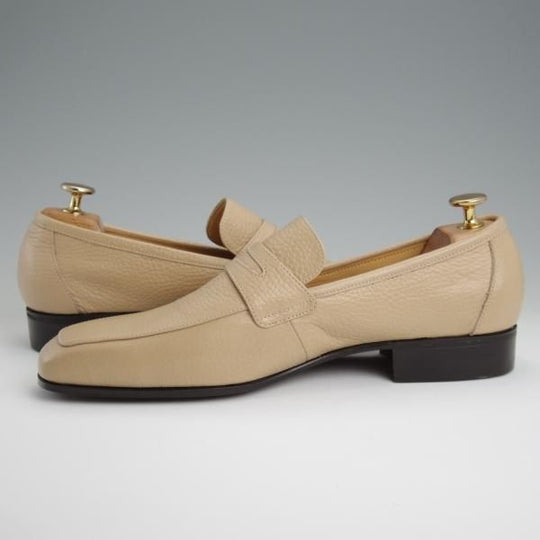 未使用★銀座ヨシノヤ SIZE 25.5【★コインローファー/薄茶】グレインレザー/メンズ/Ginza Yoshinoya★l367