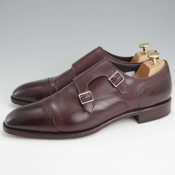 極上★シェットランドフォックス SIZE 9.5【レベルソ仕立て★バーミンガム/043F】ダブルモンク/カーフ/濃茶/メンズ/Shetlandfox★l370