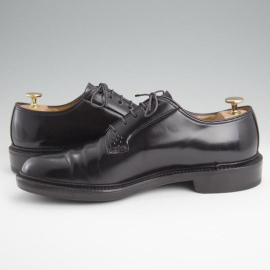 極上★リーガル SIZE 25.5【貴重★水染めコードバン仕様/インペリアルグレード】プレーントゥ/黒/Shell Cordovan/REGAL★l371