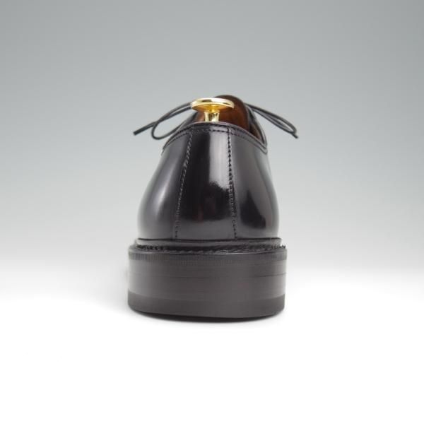 極上★リーガル SIZE 25.5【貴重★水染めコードバン仕様/インペリアルグレード】プレーントゥ/黒/Shell Cordovan/REGAL★l371