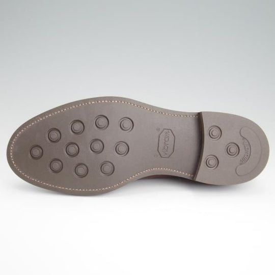 未使用★(台東区)ジョーワークス SIZE 9【注文価格￥107,800〜★(仏)アノネイ社のカーフ】プレーントゥ/茶/メンズ/JOE WORKS★l374