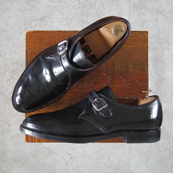 極上★オールデン 8D【現行定価20万円以上★コードバン仕様/(新潟)ナトリヤ別注】アバディーンラスト/1655/モンクストラップ/黒/ALDEN★l377