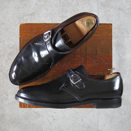 極上★オールデン 8D【現行定価20万円以上★コードバン仕様/(新潟)ナトリヤ別注】アバディーンラスト/1655/モンクストラップ/黒/ALDEN★l377