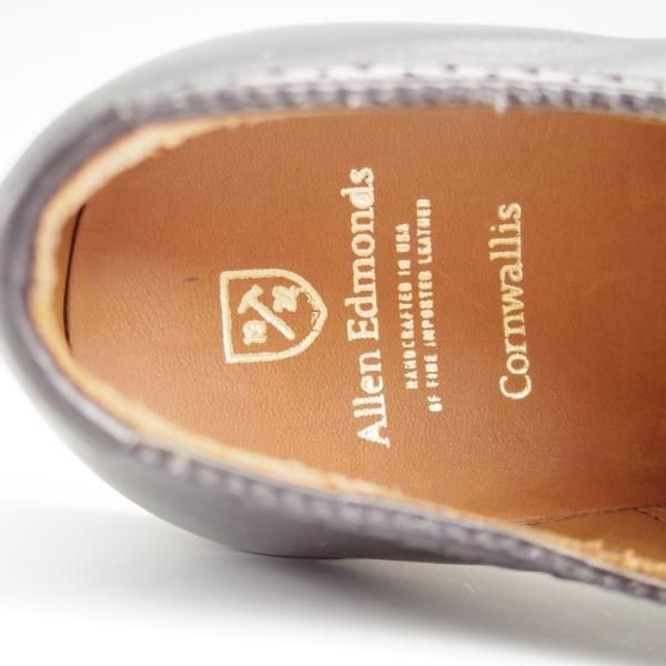 未使用★(米)アレンエドモンズ 8D【現行定価8.5万円程度★オックスフォードシューズ/Cornwallis】カーフ/黒/ALLEN EDMONDS★l380