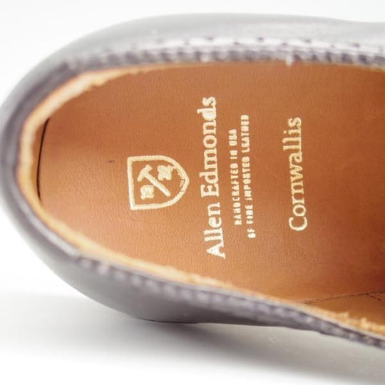 未使用★(米)アレンエドモンズ 8D【現行定価8.5万円程度★オックスフォードシューズ/Cornwallis】カーフ/黒/ALLEN EDMONDS★l380