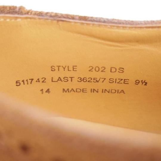 極美品★(英)Loake/ローク UK9.5【★フルブローグ/202DS】スエード/茶/メンズ★l383