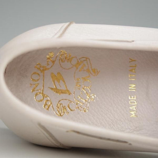 未使用★(伊)BONORA/ボノーラ SIZE 41.5【デッドストック品★キルトローファー/白】シボ革/メンズ★l385