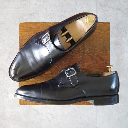 ★トリッカーズ SIZE 8【現行定価10万円以上★モンクストラップ/m7064】カーフ/黒/メンズ/Tricker's★l386