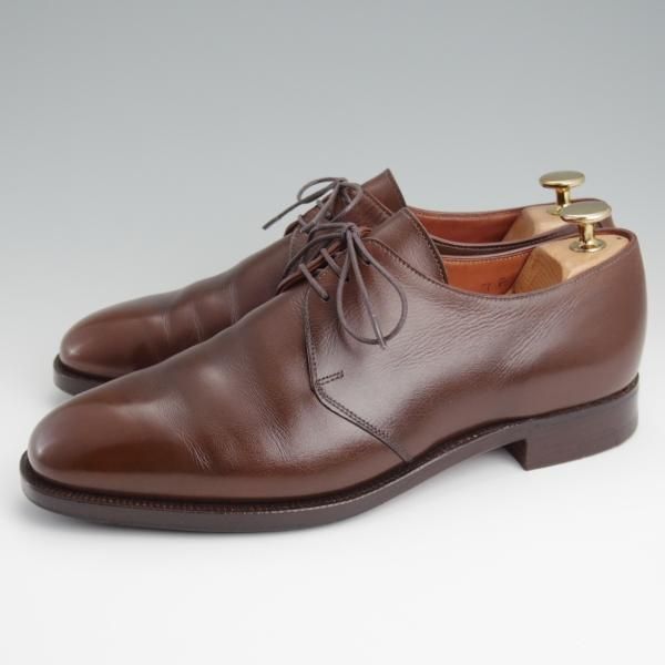 極上★クロケット&ジョーンズ 7E【★ロイドフットウェア別注/Lloyd Footwear】Vフロント/プレーントゥ/カーフ/濃茶/Crockett&Jones★l387