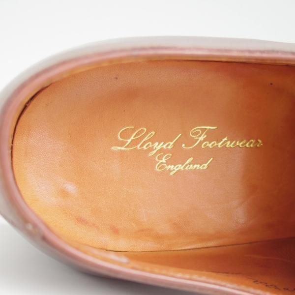 極上★クロケット&ジョーンズ 7E【★ロイドフットウェア別注/Lloyd Footwear】Vフロント/プレーントゥ/カーフ/濃茶/Crockett&Jones★l387
